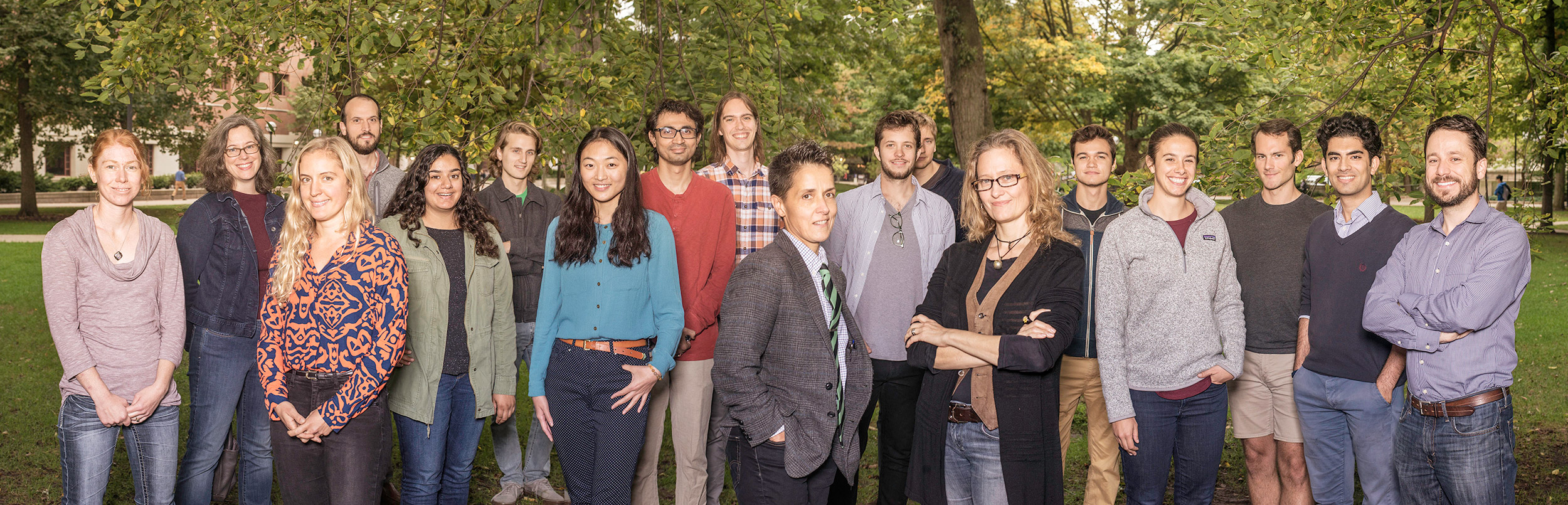 Group photo of collaborators taken on a university campus