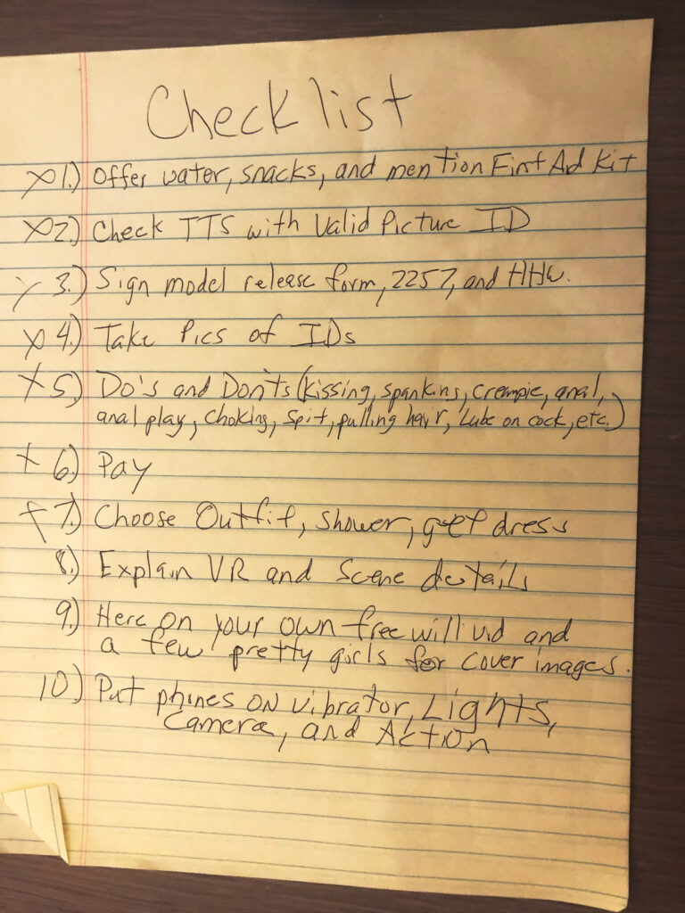 handwritten to-do list