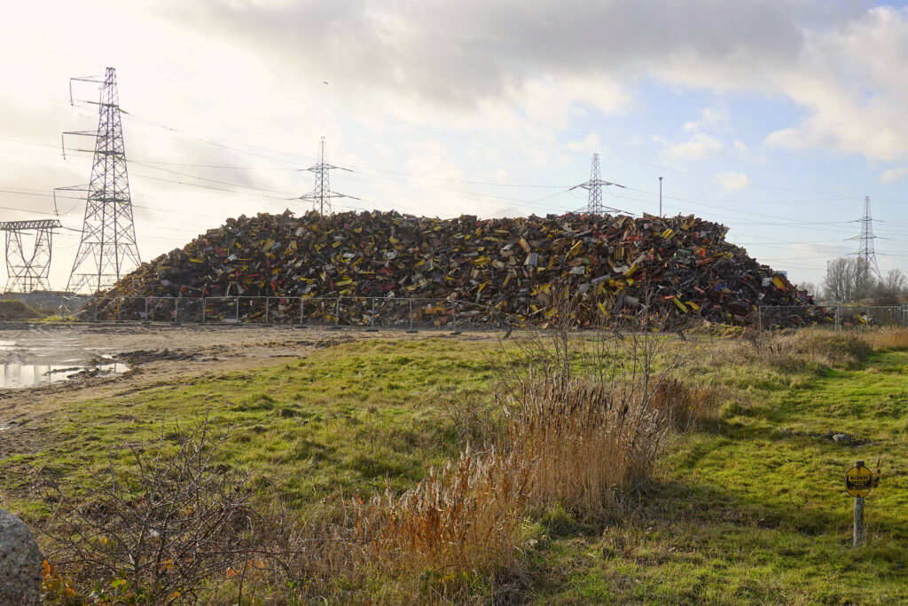 a pile of waste
