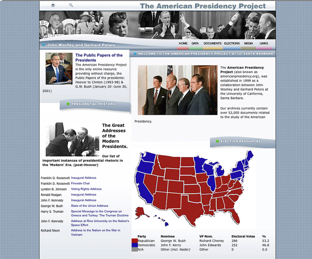 American Presidency Project site