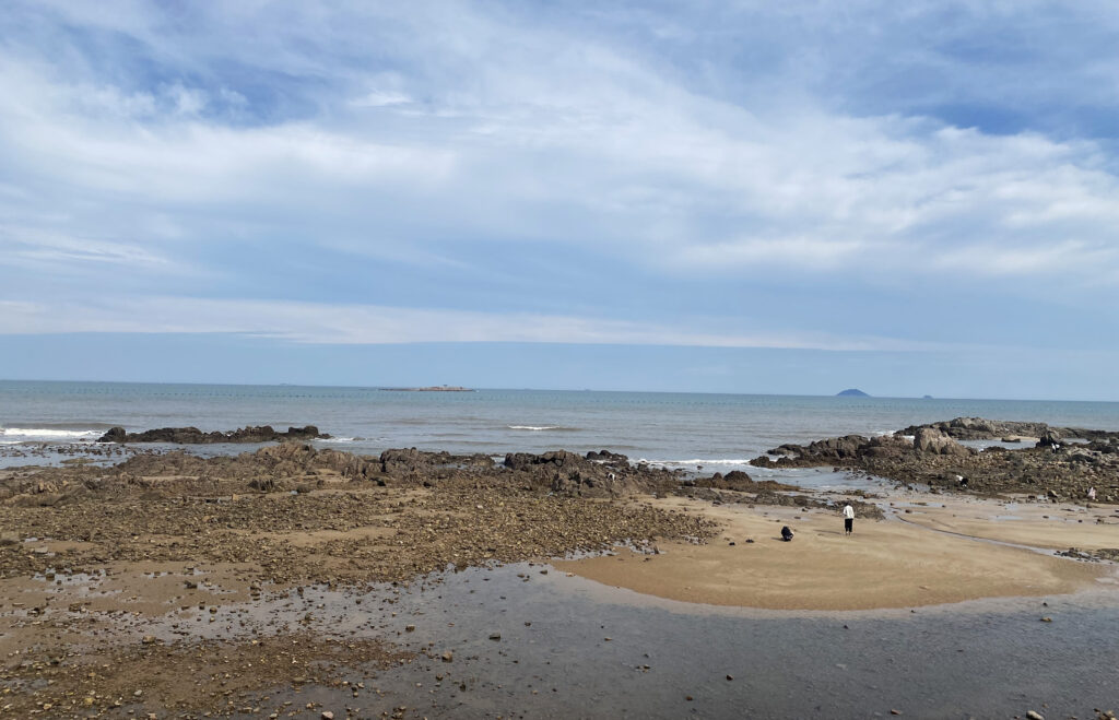 rocky beach and sea at Qingdao