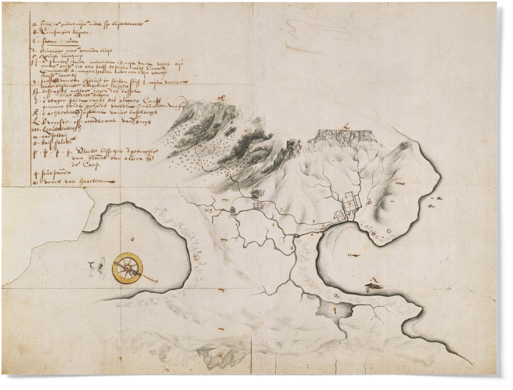 hand-drawn map